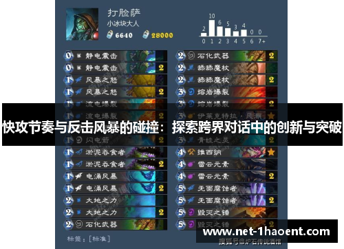 快攻节奏与反击风暴的碰撞:探索跨界对话中的创新与突破 快攻节奏与反击风暴的碰撞:探索跨界对话中的创新与突破